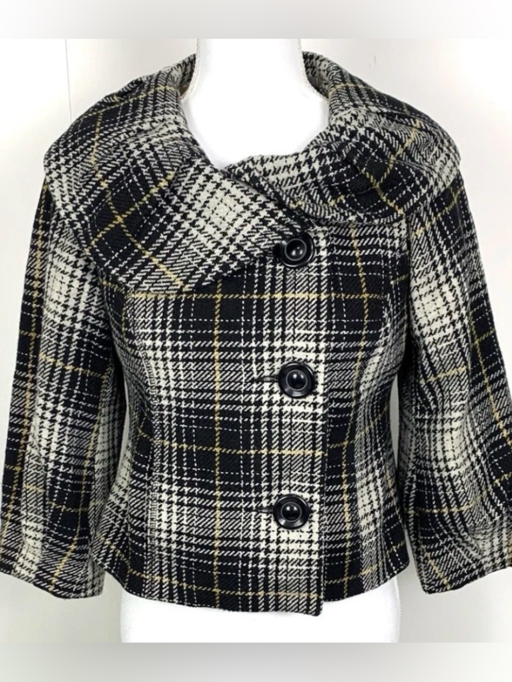 Mossimo Supply Co. Black and White Plaid Cape
